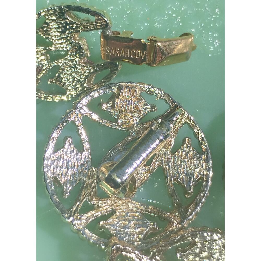 Vintage 1969 Sarah Coventry Acapulco Jewelry Set – Brooch, Bracelet & Earrings - Picture 3 of 3